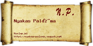 Nyakas Palóma névjegykártya
